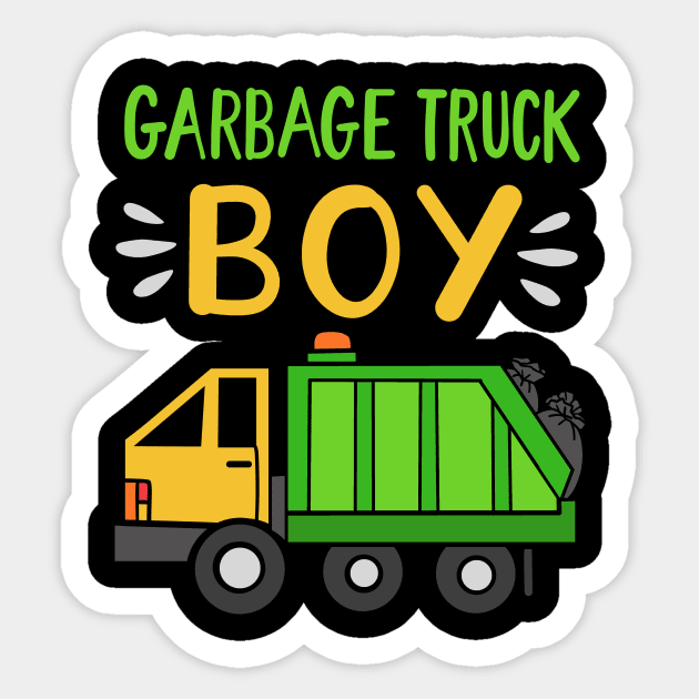 Garbage Trucks Garbage Truck Boy Sticker by KAWAIITEE